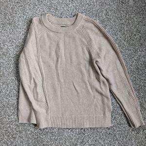 GAP 100% cotton cream knit sweater